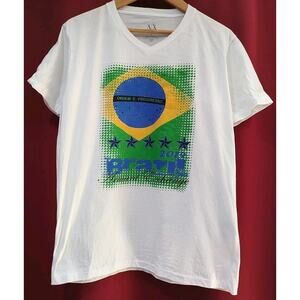 Men's Armani Exchange T-Shirt Brazil 2014 World Cup A/X Short Sleeve - Large